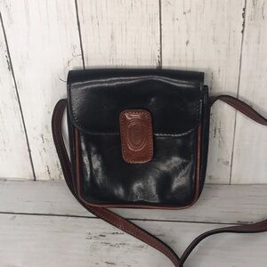 J Ponti Firenze Small Vintage Italian Crafted Crossbody Bag